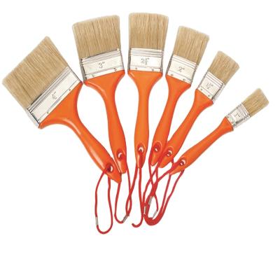 China High Quality Pure Bristle Paint Brush With Plastic Handle Paint Brush for sale