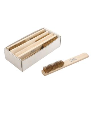 China Cleaning Brushes High Quality Galvanized Stainless Steel Brass Wire Cleaning Brush With Wooden Handle In Brush for sale