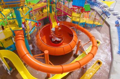 China Orange Big Space Bowl Water Playground Equipment Funny Theme Park for sale