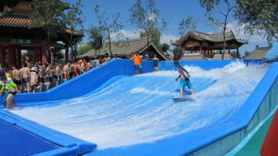 China Big Surfing Blue Fiberglass Water Slide / Water Park for 2 - 4 Adult Person for sale