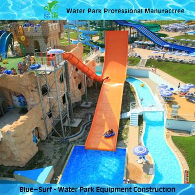 China Durable Fiberglass Boomerang Big Water Slides For Adult Water Park Equipment for sale