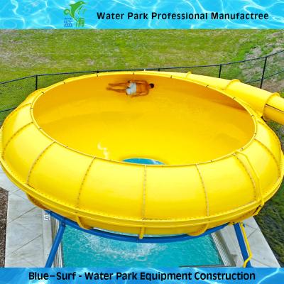 China Yellow Space Bowl Fiberglass Water Slides Customized Outdoor Water Slides for sale