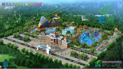 China Water Park With Spiral Water Slide for sale