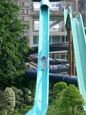 China Blue Vertical Adult Water Slides , Extreme Water Slides 12m For Water Park for sale