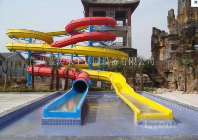 China Adult Fiber glass open spiral water slide For water Amusement Park for sale