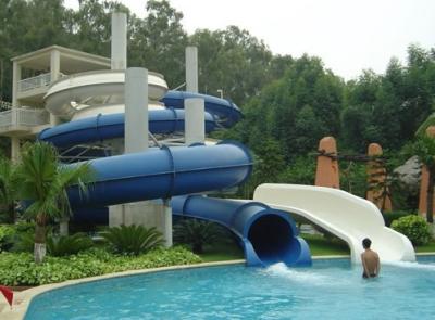 China Fiberglass Closed spiral water slide , swimming pool water slide for sale