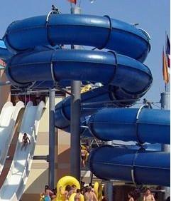 China Fiber glass spiral water slide with different color for water park for sale