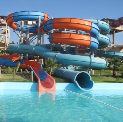 China Fiber Glass Double Spiral Water Slide Children Extreme Water Slides for sale