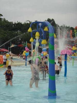 Chine Le cavalier de fibre de verre d'arbre de pamplemousse et la fontaine d'eau pulvérisent le divertissement d'enfants en bas âge d'équipement de parc à vendre