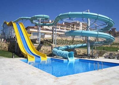 China Combination fiberglass swimming pool water slide for sale