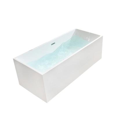 China Good Quality Freestanding Pure Acrylic Bath Tub Stand Alone Modern Acrylic Resin Bathtub for sale