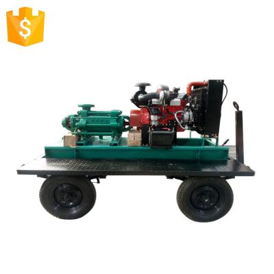 China Drinking Water Treatment 15 20 30 50 100 High Pressure Centrifugal Horizontal Multistage Water Pump Driven By Powerful 300 Bar Diesel Engine Set for sale