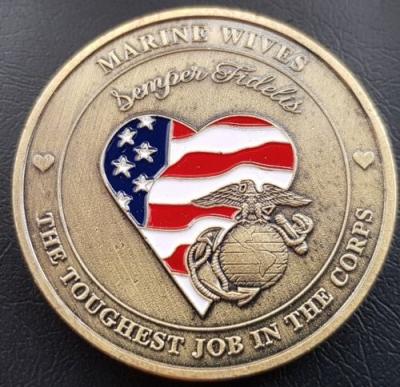 China USA MARINE WIVES Hardest Work in the Body Challenge Bronze Coin for sale