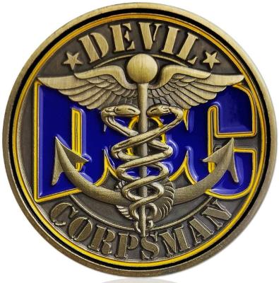 China Doc Hospital Corpsman Veteran Collectible Gift Coins. Europe US Navy Devil's Challenge Coin The for sale