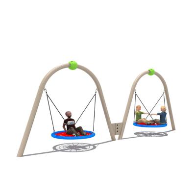 China 5-15years Patio Metal Swing Playset Kids Outdoor Playground Equipment Backyard Swing Chair Garden Play Equipment for sale