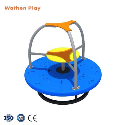 China Fifties Metal Frame Carousel Chair Amusement Ride Kids Playground Equipment Outdoor Patio Game Set For Children for sale