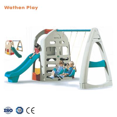 China High Quality Eco-friendly Raw Material Plastic Patio Slide and Outdoor Indoor Swing Set Kids Playground Equipment Garden Toys for Children for sale