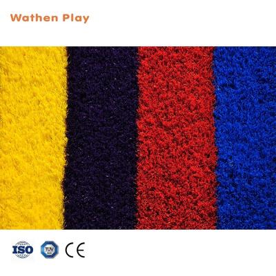 China Cheap Colorful Playground China PE Monofilament 25MM Artificial Grass for sale