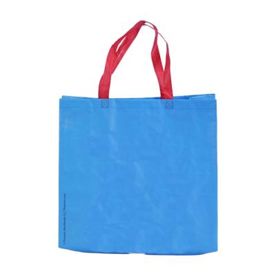 China Collapsible Collapsible PP Woven Laminated Storage Tote Shopping Bag With Handle for sale