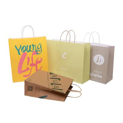 China Recycled Materials China Custom Logo Printed Biodegradable Large Gift Paper Shopping Bag for sale