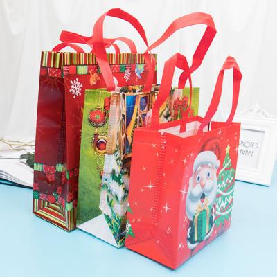 China High Quality Degradable Non Woven Handled Material Christmas Shopping Bag for sale