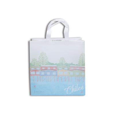 China Custom Reusable Pla Folding Folding Handle Non Woven Tote Shopping Bags for sale