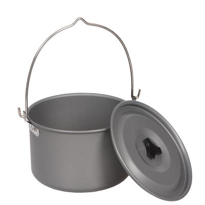 China LIGHTWEIGHT LARGER HALIN SUPER SINGLE PICNIC HOOKING ALUMINUM CAMPING POT OVERSIZED FOR USE 6-8PEOPLE LIGHTWEIGHT AND HEALTHY for sale