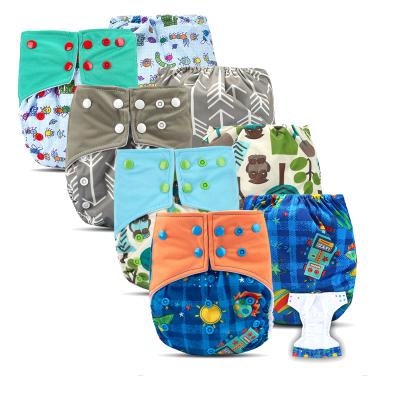 China New Design Pach Work Cloth Printed Diaper Colored Button AI2 Baby Cloth Baby Diaper Cloth Diapers Diapers for sale