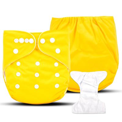 China Wholesale Double-Row Solid Instant Reusable Diaper Baby PUL Baby Printed Cloth Diapers for sale