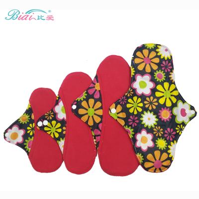 China Cheapest Washable Sanitary Napkin Pads Cloth Breathable Female Reusable Menstrual Pad Sanitary Pad For Women for sale