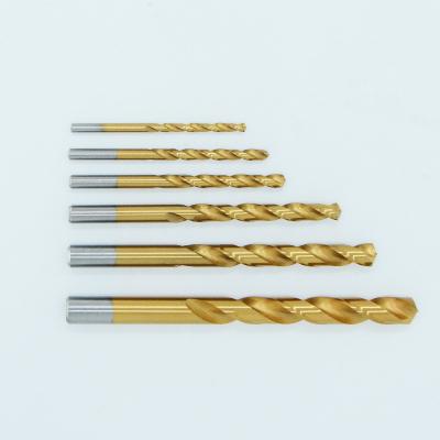 China Titanium Coated Metal Drilling Twist Drill Bit Hss Straight Shank Twist Drill Bit For Metal Drilling for sale