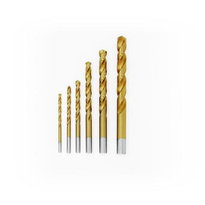 China Titanium Metal Drilling M2 Straight Shank Twist Drill Hss Twist Drill Bit For Metal Stainless Steel Iron for sale