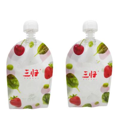 China BIODEGRADABLE Aluminum Foil Spout Bag Suction Spout Bag Biodegradable Aluminum Foil Spout Pouch for sale