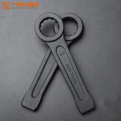 China Multi Functional Heat Treatment Forging Heavy Duty Nut Exterior Trimming Ring Wrench For Wholesale for sale