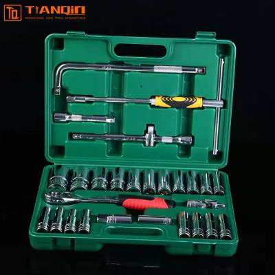 China Auto Repair 28pcs in 1 Hand Tools Lengthen Socket Ratcheting Socket Wrench Set for sale