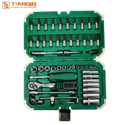 China Industrial Auto Repair Equipment Socket Wrench 46pcs Car Tool Kit Set Box for sale