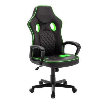 China PC (Height) Leather Gaming Chair Adjustable Lumbar Racing Video Games Workstation Seats Computer Gamer Chairs for sale