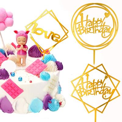 China Viable Cake Topper Happy Birthday Cake Topper Birthday Cake Equipment Acrylic Baking Tools for sale