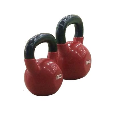 China Universal Gym Workout Fitness Equipment Colorful Competition Painted Cast Iron Kettlebell for sale