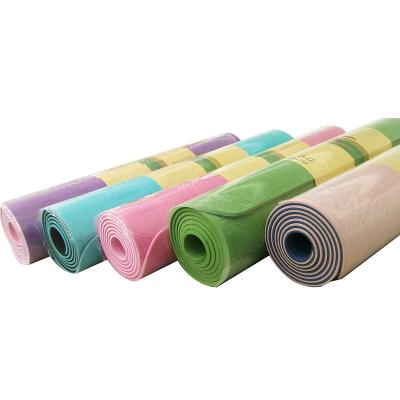 China Strip Tape Yoga Mat Double Layer With Position Line Custom Design Logo Patrones personalizados for sale