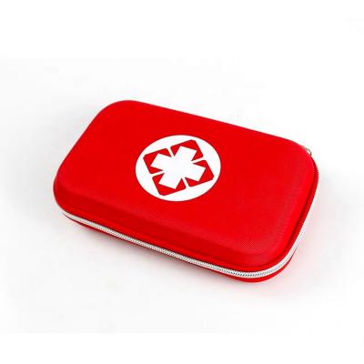 China Empty First Aid Hard Case Dustproof Shockproof Waterproof First Aid Shell Case First Aid Hard EVA Hard Red Medical Bag for Home Care Rescue First Responder for sale