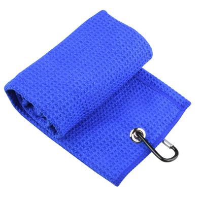 China Large Golf Waffle Towels 40x60cm Golf Waffle Weave Towels 40x80cm Viable Golf Microfiber Towel for sale