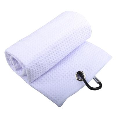 China Sustainable Golf Towel Empty Waffle Polyester Golf Towel Premium Golf Towel for sale