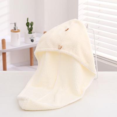 China Wholesale Custom White QUICK DRY Custom Hair Towel Microfiber Hair Turban Wrap Quick Dry Towel For Women for sale