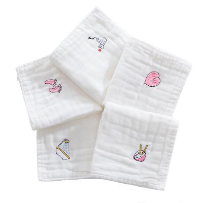 China Hot Selling Muslin Kids Towel 100% Breathable Cotton Fabric Baby Hand Face Towel QUICK DRY for sale