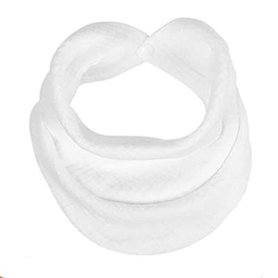 China Washable Muslin Baby Bibs 10 Pack Organic White Muslin Baby Bibs 100% Baby Bandana Drool Bibs for sale