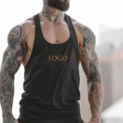 China Sleeveless Workout Stringer Tank Top QUICK DRY Men's Gym T-Shirt Training Muscle Fitness High Quality Sporty Clothing for sale