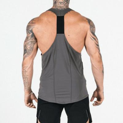 China Custom Made High Quality Muscle Fitness Gym Workout Sleeveless Stringer Men Tank Top QUICK DRY Clothing for sale