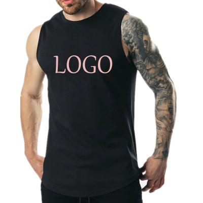 China Wholesale Streetwear Fitness Gym QUICK DRY Casual Workout Printing Smooth Logo Tank Top Simple Custom Tank Top For Men for sale