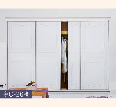 China Modern MDF Customized Simple Designs Home And Wooden Hotel Bedroom Wardrobe for sale